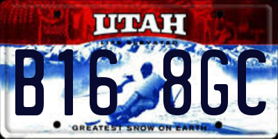UT license plate B168GC