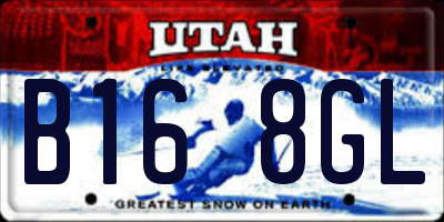 UT license plate B168GL