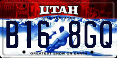 UT license plate B168GQ