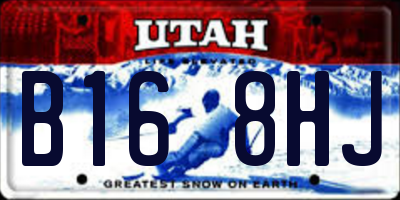 UT license plate B168HJ
