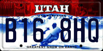 UT license plate B168HQ
