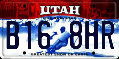 UT license plate B168HR