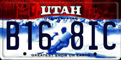 UT license plate B168IC