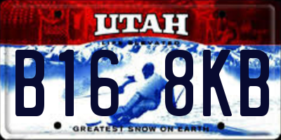 UT license plate B168KB