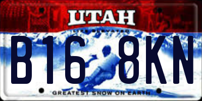 UT license plate B168KN