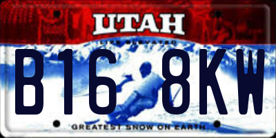 UT license plate B168KW