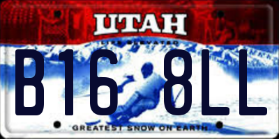 UT license plate B168LL