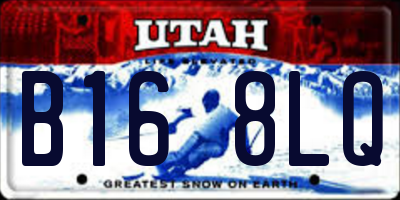 UT license plate B168LQ