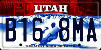 UT license plate B168MA