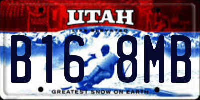 UT license plate B168MB