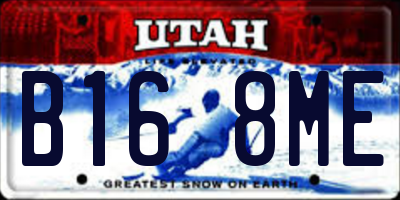 UT license plate B168ME