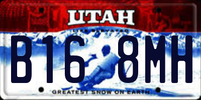 UT license plate B168MH