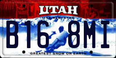 UT license plate B168MI