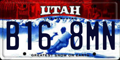 UT license plate B168MN