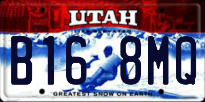 UT license plate B168MQ