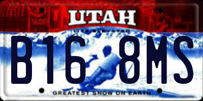 UT license plate B168MS