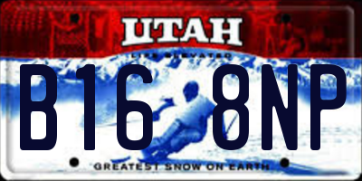 UT license plate B168NP