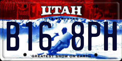 UT license plate B168PH
