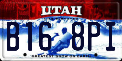 UT license plate B168PI