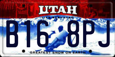 UT license plate B168PJ