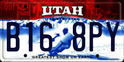 UT license plate B168PY