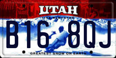 UT license plate B168QJ