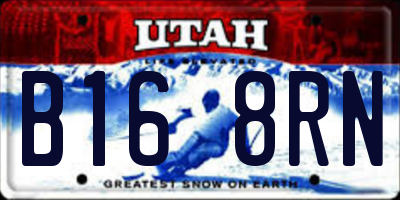 UT license plate B168RN