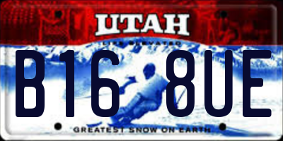 UT license plate B168UE