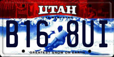 UT license plate B168UI