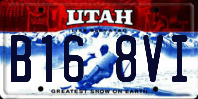 UT license plate B168VI