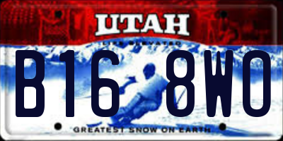 UT license plate B168WO