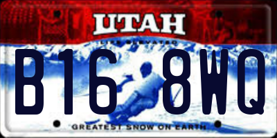 UT license plate B168WQ
