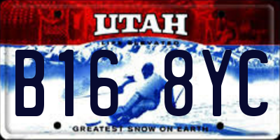 UT license plate B168YC