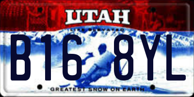 UT license plate B168YL
