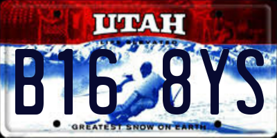 UT license plate B168YS
