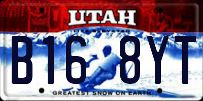 UT license plate B168YT