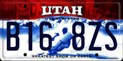 UT license plate B168ZS