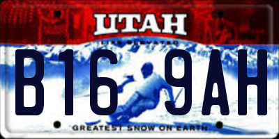 UT license plate B169AH
