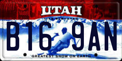 UT license plate B169AN