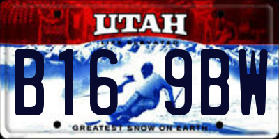UT license plate B169BW