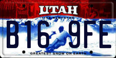 UT license plate B169FE