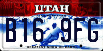 UT license plate B169FG