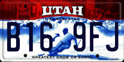 UT license plate B169FJ