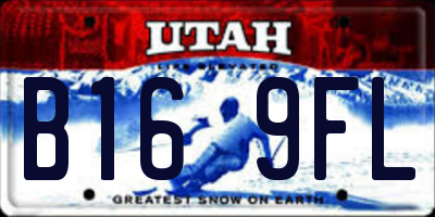 UT license plate B169FL