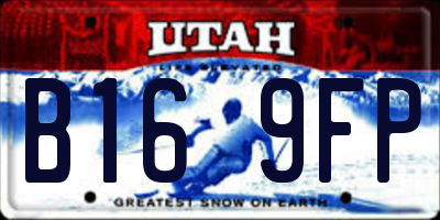 UT license plate B169FP