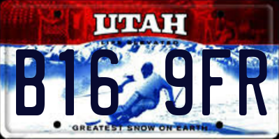 UT license plate B169FR