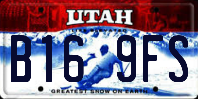 UT license plate B169FS