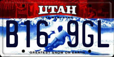 UT license plate B169GL