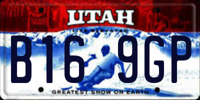 UT license plate B169GP