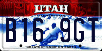 UT license plate B169GT